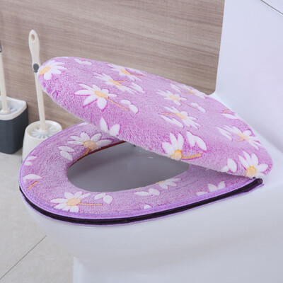 

Merlot toilet seat small flower two-piece seat cushion zipper toilet seat toilet seat violet