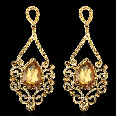 

2018 new Vintage retro drop dangle long earrings earing for women silver luxury jewlery moonso E2076