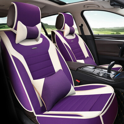 

Xinjian five four seasons universal cotton&sweat-absorbent breathable car seat car seat cover winter all-inclusive Excelle Gillis Kodak XJ11 luxury purple