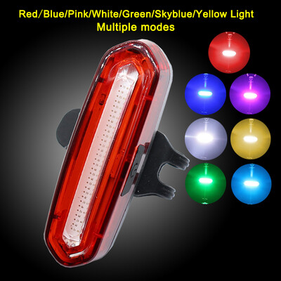 

100 LM перезаряжаемый COB LED USB горный велосипед хвост света MTB безопасности Предупреждающая велосипедная лампа