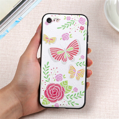 

Элегантный Бабочка Цветы Мягкие TPU Тонкий чехол для iphone 5 5s se x Силиконовый телефона ракушки крышка для IPhone 6 6s 7 8 плюс