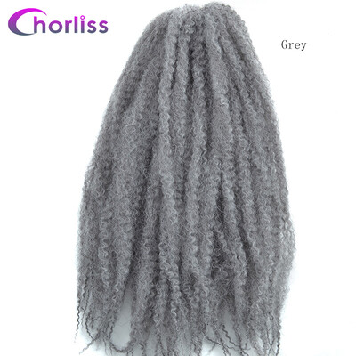 

Chorliss 18" Ombre Synthetic Braiding Hair Extensions Afro Kinky Twist Braids Hair Bundles Crochet Braids 100gpack Burgundy 1pc