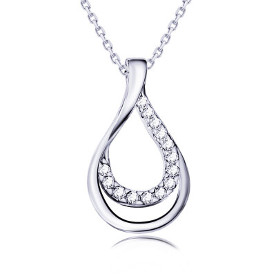 

925 Sterling Silver Necklace ART DOU "Infinity Love" Mobius Strip Fashion Jewelry Pendant for Women 18"