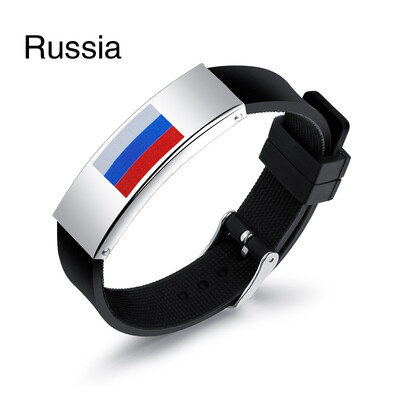 

National Flag Bracelets Bangles Portugal Russia England Australia Belgium Spain France Germany Brazil Fashion