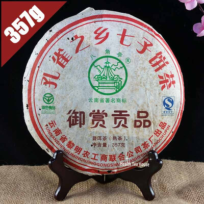 

2008 г. Ba Jiao Ting Yu Shang Gong Pin Зрелый торт Puer 357g, чай высшего качества Pu erh Tea Shu Puerh Tea PC73 Aged puerh лучший органический чай