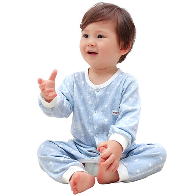 

Elephant baby elepbaby baby onesies newborn baby open file romper romper spring&autumn basic models cotton knit outwear home service small stars gray 80 yards