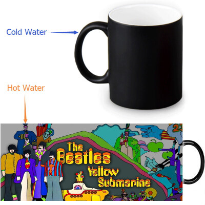 

The Beatles Yellow Submarine 350ml/12oz Heat Reveal Mug Color Change Coffee Cup Sensitive Morphing Mugs Magic Mug Milk Tea Cups