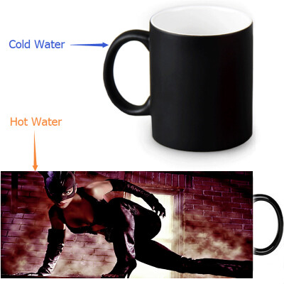 

Cat Woman 350ml12oz Heat Reveal Mug Color Change Coffee Cup Sensitive Morphing Mugs Magic Mug Milk Tea Cups