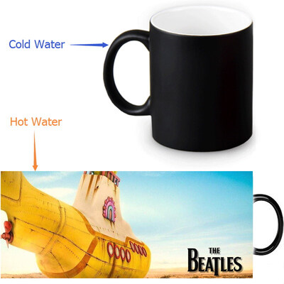 

The Beatles Yellow Submarine 350ml/12oz Heat Reveal Mug Color Change Coffee Cup Sensitive Morphing Mugs Magic Mug Milk Tea Cups