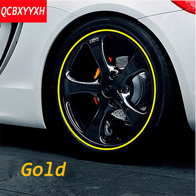 

8MRoll Car Wheel Protector Hub Sticker Car Decorative Styling Chromium Plated Strip Rims blade Tire Protection Auto Accessories