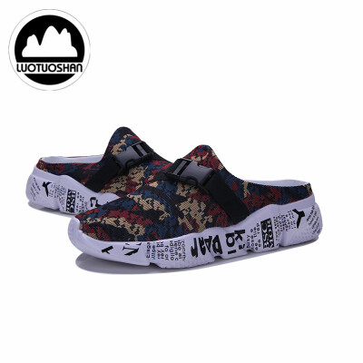 

Mens fashion flat Chinas wind comfortable Package toes Soft sole Super light Beach shoes slippers Set foot Mens sandals
