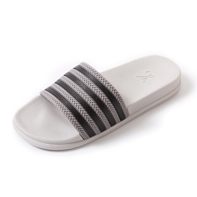 

Suarte summer indoor couple fashion striped slippers female home slip wear student slippers simple&confident temperament 40 yards black