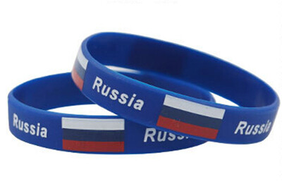 

РОССИЙСКИЙ МИР CUP 2018 Футбольный флаг Силиконовые браслеты Набор из 6 предметов / 12 СТРАН, ДОСТУПНЫЕ Unisex Desige soft and Durable Wristband