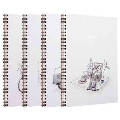 

Deli deli 4 A560 travel travel coils spiral soft copy notebook notebook LA560-4