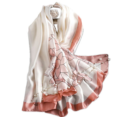 

Шарфы Wrap Shawl Silk-Satin Scarf Women Ladies Soft Long Printing (180 см * 90 см)