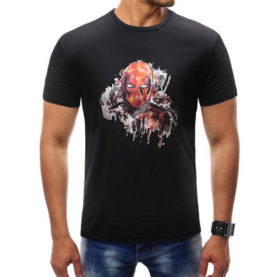 

Male 2018 Summer Brand Short Sleeve Hip hop pattern print T Shirt O-neck Slim Men T-Shirt Tops Fashion Mens Tee Shirt T Shirts