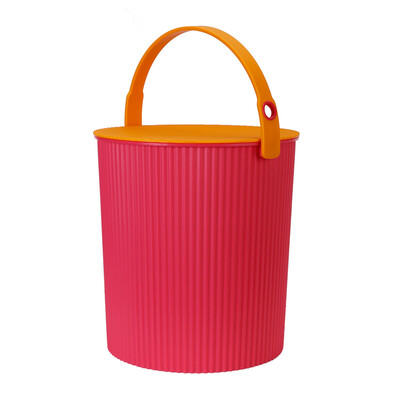 

Leifomoi Japan imported Omnioutil colorful bucket multi-function storage bucket storage stool storage bench outdoor stool red 8L