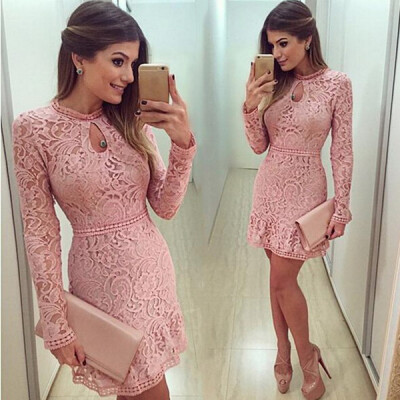 

Lovaru ™ solid sheath women dress full regular sexy hollow out o-neck for casual 2015 popular new arrival