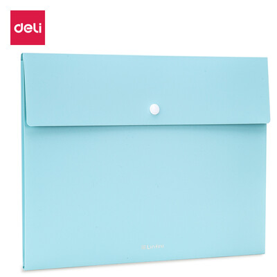 

Deli deli music A4 snap file information bag 1 file bag 3 file sets Student test paper storage bag mint green 72420