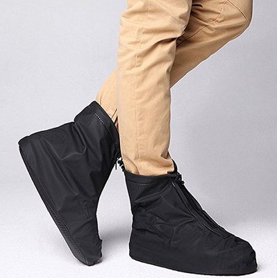 

Overshoes Rain Boots Waterproof Shoe Cover Zippered Anti Slip Waterproof Polyester Elastic Bands Foldable Design
