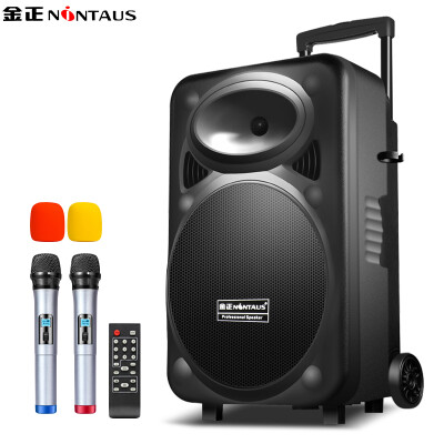 

Jinzheng NINTAUS N9 15 inch square dance audio outdoor portable speaker mobile high power Bluetooth speaker lever speaker black