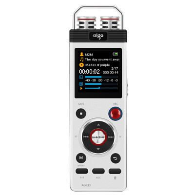 

Patriot aigo Voice Recorder R6633 16G Mini Professional HD Remote Noise Reduction Dual Power Supply System TF Card Expansion Voice Control Genuine LearningMeeting Silver