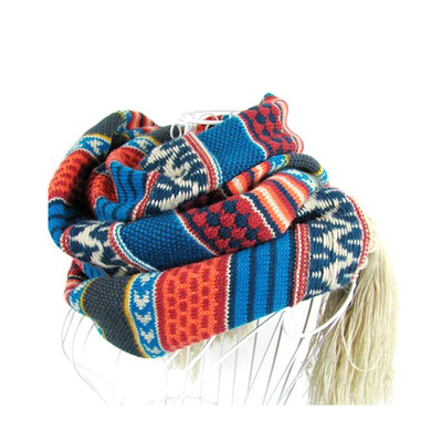 

Vanker Ultra Long Knitting Jacquard Weave Tassel Muffler Shawl Wrap Scarf Keep Warm