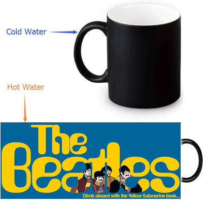 

The Beatles Yellow Submarine 350ml/12oz Heat Reveal Mug Color Change Coffee Cup Sensitive Morphing Mugs Magic Mug Milk Tea Cups