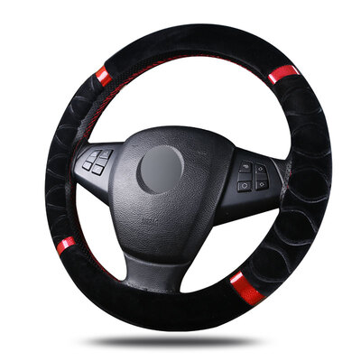 

Antarctic Nanjiren car steering wheel cover winter plush steering wheel cover winter set classic black