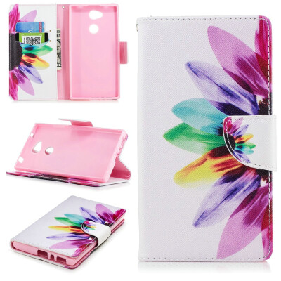 

BEFOSPEY Painting PU LeatherSoft TPU Card Slot Stand Wallet Case For Sony Xperia L255"2018