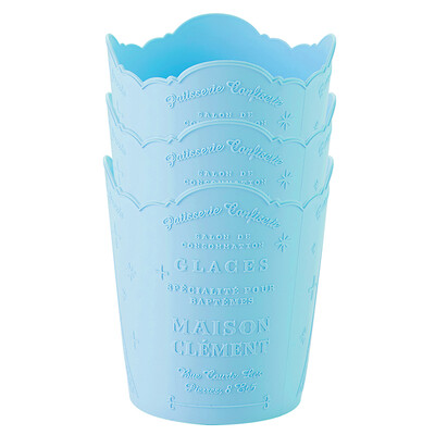 

JEKO&JEKO Plastic Storage Basket 4 Pack Snack Storage Basket Desktop Shelf Finishing Basket Multi-purpose Storage Basket Blue SWB-5214