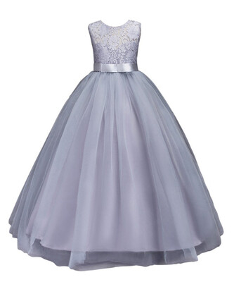 

3-14Y Princess Champage Lace Flower Girl Dresses 2017 Girls Tutu Birthday Party Платья Рапунцель костюм