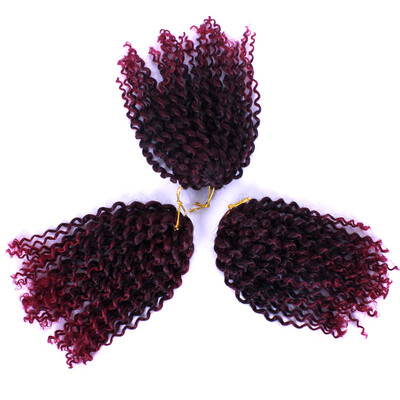 

Marleybob Kinky Curl Crochet Braids 3pcspack Synthetic Wigs Ombre Afro Kinky Twist Crochet Hair Braiding Low Temperature Fiber