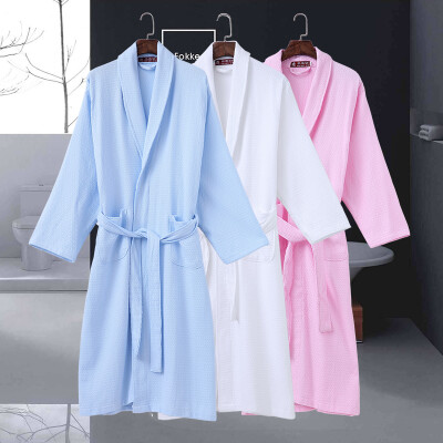 

Cotton Men Bathrobe Stain Robe Mans Sleepwear Soft Robe Nightgown for Male Pajamas Gown Lounge Wear Spring Summer