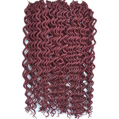 

Chorliss 18Inches FauxLocs Curly Crochet Braids Synthetic Crochet Hair Extensions Pure Color Braiding Hair Bundles 60gpack 1pc