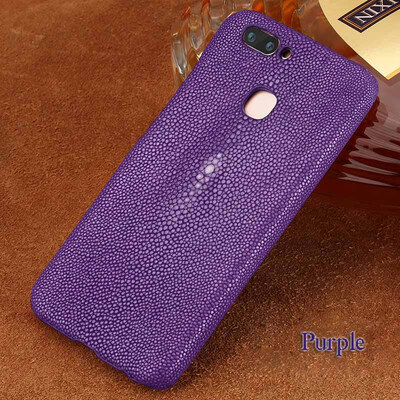

Genuine Leather Phone Case For Vivo X9 X9S Plus Case Natural Pearl Fish Skin Back Cover