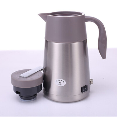 

12V 1300ML Автомобильный нагрев нержавеющей стали Кубок Чайник Путешествие Trip Coffee Чай с подогревом Кружка Мотор Горячая вода