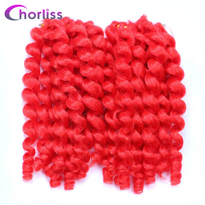 

Chorliss 8 40g Jumpy Wand Curl Twist Crochet Braid Jamaican Bounce Synthetic Braiding Hair High Temperature Fiber Purple Color