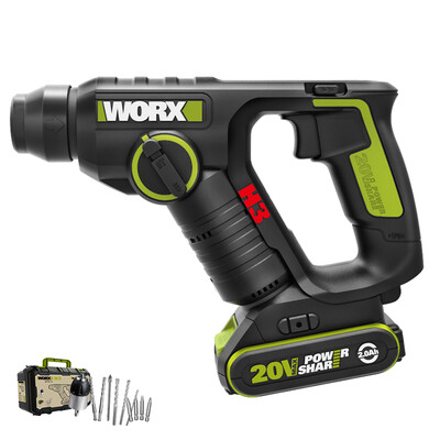 

Wick WORX 20V home multi-function electric hammer toolbox WU3802 rechargeable lithium drill hand drill drill diamond hardware power tool set