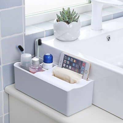 

Wanshijia desktop paper towel storage box plastic jewelry box finishing box desk dressing table tissue box multifunctional paper towel storage box JD-NG-05