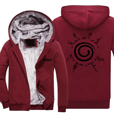 

Anime Naruto Uzumaki Naruto Fashion Streetwear Jackets 2018 Black logo Winter Thicken Sweatshirt For Male Brand Harajuku Jacket Co