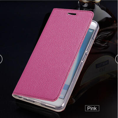 

Genuine Leather flip Case For iPhone 6 7 8 Plus X Calfskin Litchi Texture Phone Cover