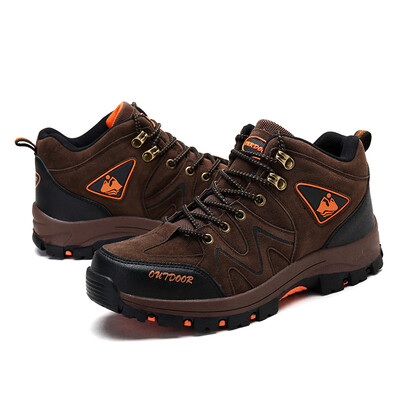 

2018 new mens shoes high top shoes outdoor hiking shoes rubber sole