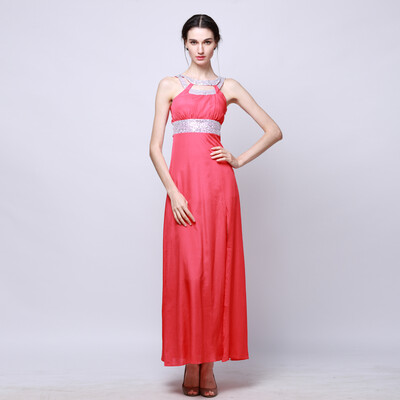 

CANIS2017 New Womens Bead Tulle Long Formal Evening Gown Bridesmaid Prom Wedding Party Dress