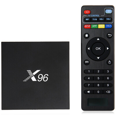 

X96 TV Box Set Top Box Amlogic S905X Quad Core 24GHz WiFi HDMI 20 with USB 20 AV LAN TF Card Slot