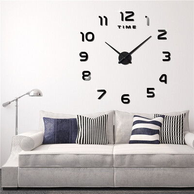 

large digital wall clock 3D kitchen living room wall clocks DIY modern design large decorative wall clocks for home
