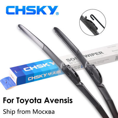 

CHSKY Car Windshield Wiper Blade for Toyota Avensis T250 Mk1 Mk2 Mk3 1998 to 2016 Fit Hook&Push Button Arms Windscreen Wipers