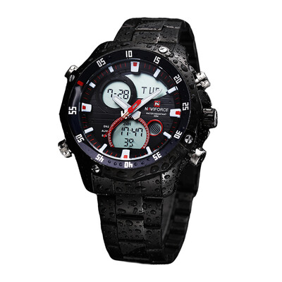 

NAVIFORCE 9030 Men Military Sports Wristwatches Dual Time Quartz Analog Digital LED Waterproof Watches