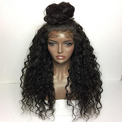 

Clymene Hair Glueless Pre Plucked Bleached Knots 360 Lace Frontal Wigs With Baby Hair Virgin Peruvian Curly Front Lace Wigs