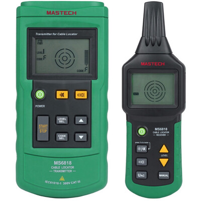

Mastech MS6818 Portable Professional Wire Cable Tracker Metal Pipe Locator Detector Tester Line Tracker Finder Voltage 12400V